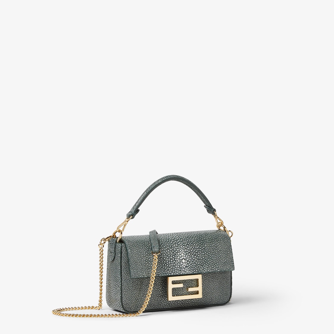 FENDI Baguette® Mini English green stingray leather bag - Image 2